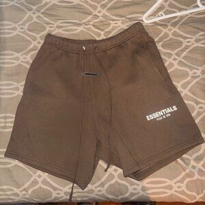 FEAR OF GOD Essentials Taupe Sweatshorts - SMALL